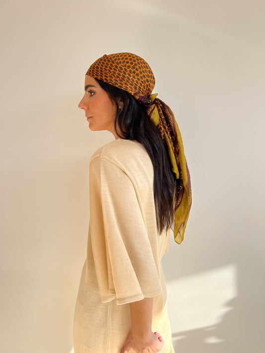 Vestido Agapanto- Hilo con Seda