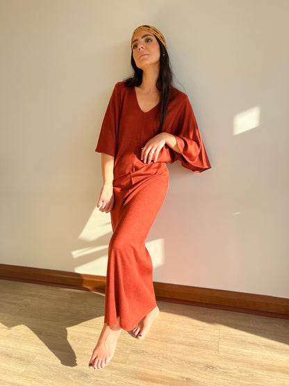 Vestido Agapanto - Hilo con Seda