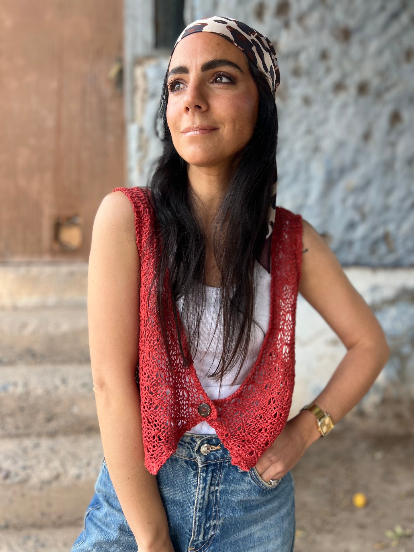 Chaleco Vest Crisantemo - LINO