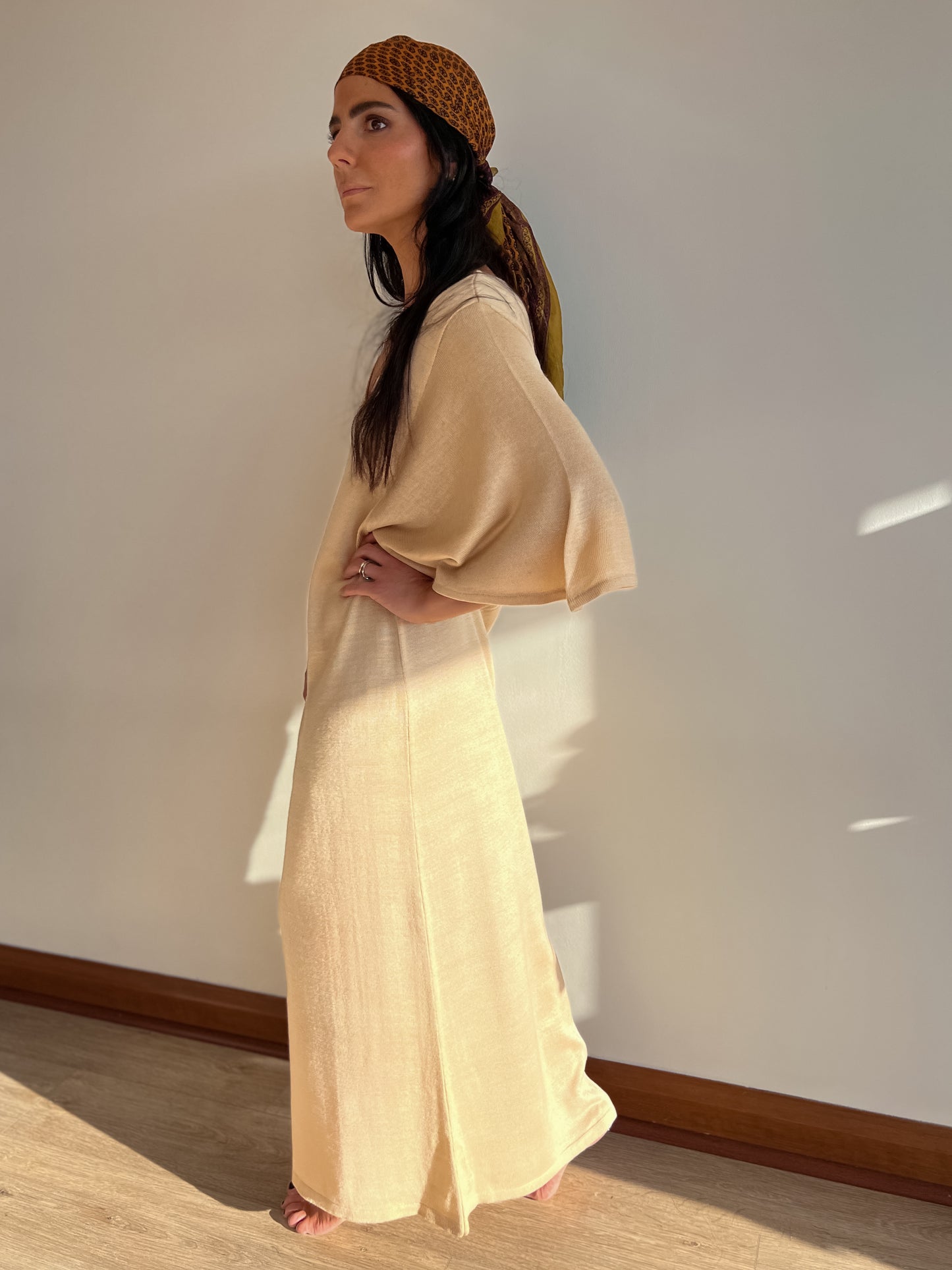 Vestido Agapanto- Hilo con Seda