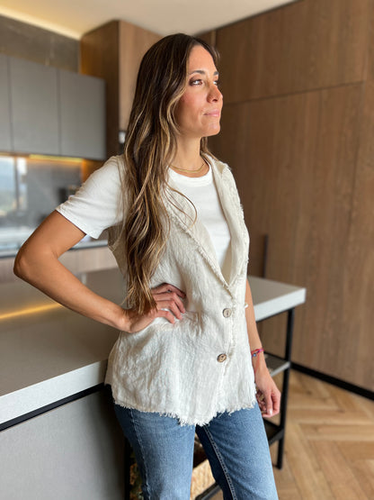 Vest largo TAORMINA -  100% LINO