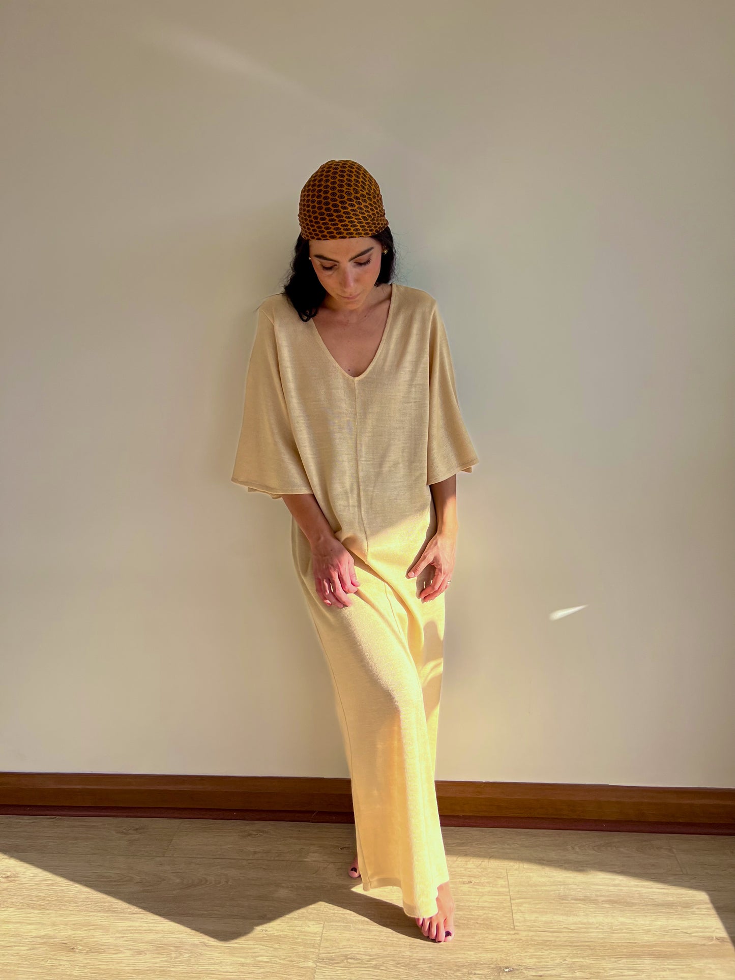 Vestido Agapanto- Hilo con Seda