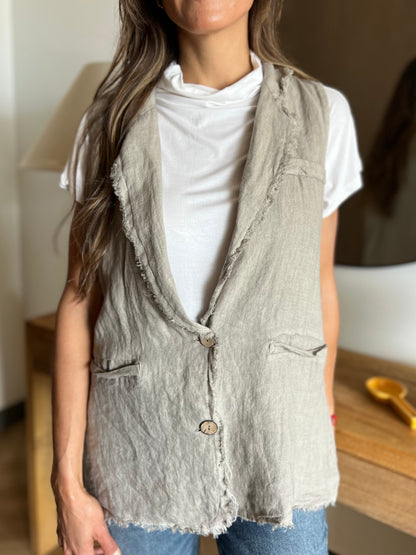 Vest largo TAORMINA -  100% LINO
