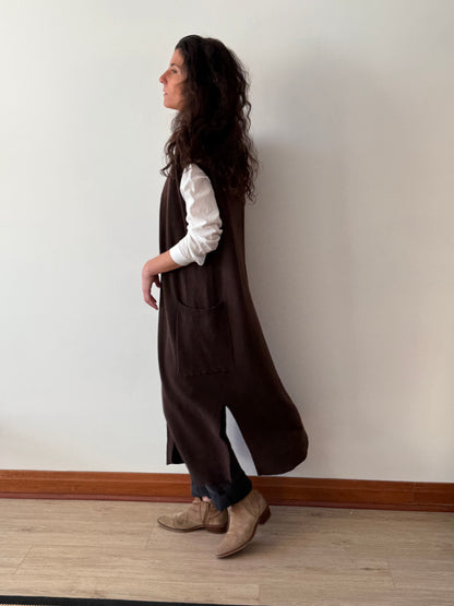 Chaleco Sofía Café