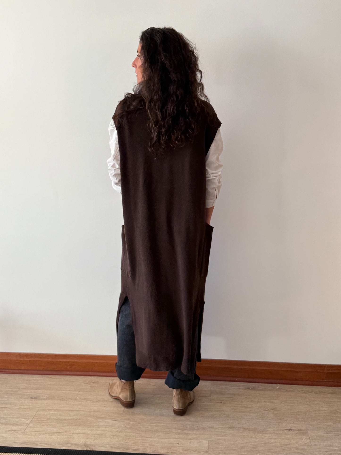 Chaleco Sofía Café